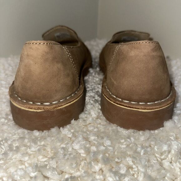 LL Bean Stonington Slip On Loafer 7M Brown Nubuck Casual Comfort Minimalist Boat - Picture 4 of 9